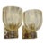 Murano Gold Glass Cup Sconces - a Pair For Sale