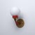 Italian Brass, Red Lacquered Metal, and Opaline Glass Globe Wall Sconce, 1950s For Sale - Image 6 of 8