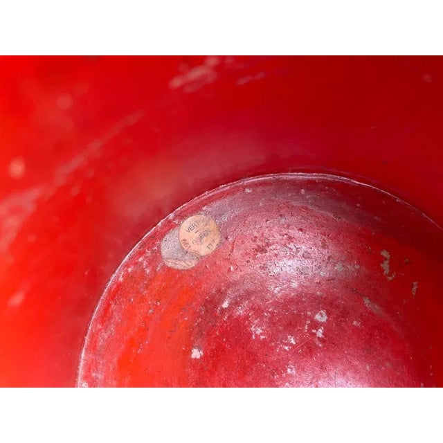 Wood Japanese Cylindrical Box in Brown Lacquer Paint with Flower Decoration For Sale - Image 7 of 10