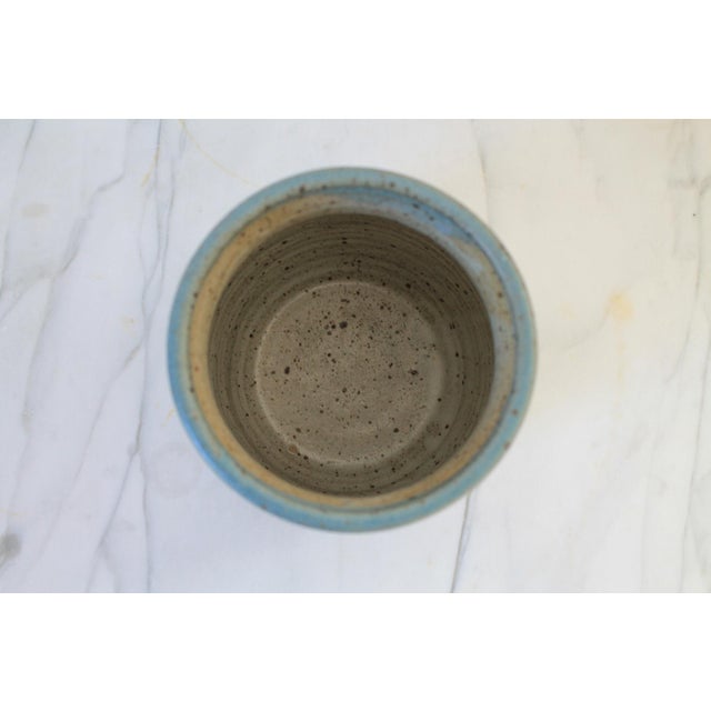 Mid 20th Century Vintage Studio Art Drip Glaze Pottery Vessel or Vase For Sale - Image 5 of 5