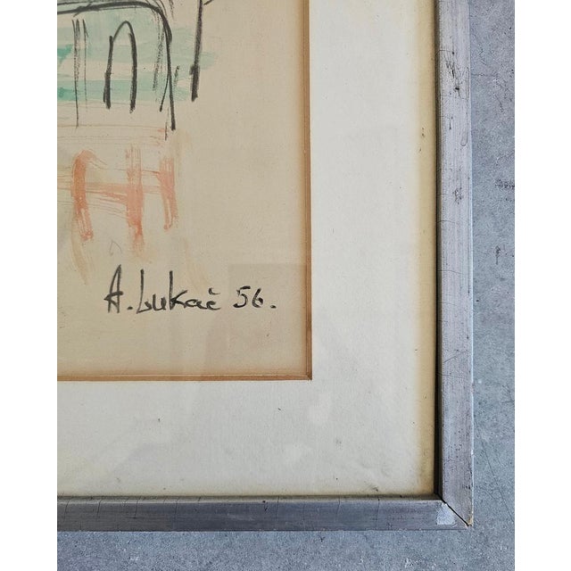 A. Lukac, New York, 1956, Watercolor For Sale - Image 4 of 10