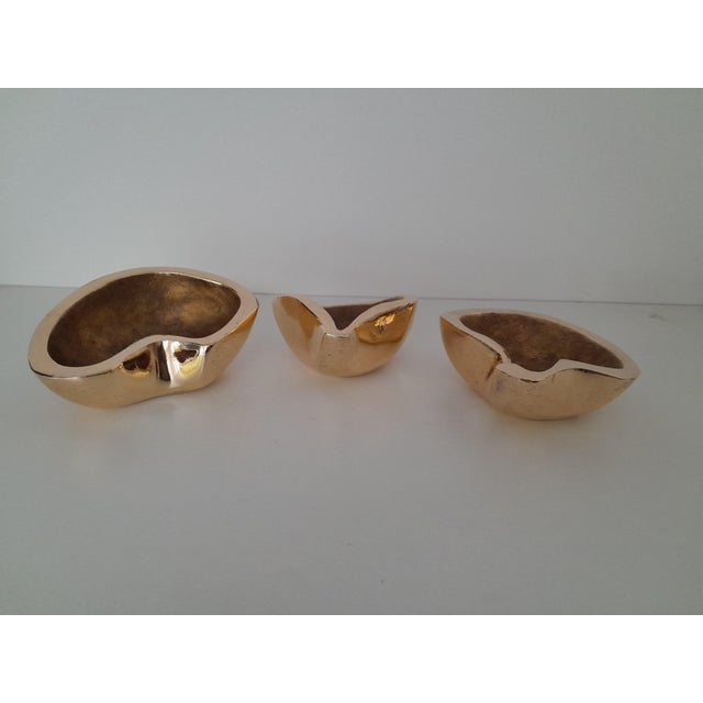 Belgian Polished Bronze Vide Poches in the style of Ado Chale, 1970s, Set of 3 For Sale - Image 4 of 18