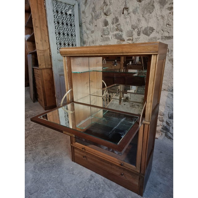 Vintage Modular Mahogany Bar Cabinet in the style of Globe Wernicke, 1960s For Sale - Image 17 of 18