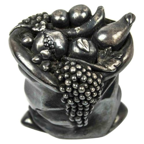 Metal Decorative Cornucopia Ornament, Italy, Mid-20th Century For Sale - Image 5 of 5