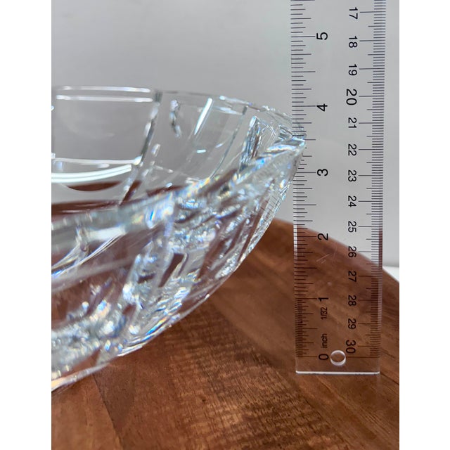 Vintage Orrefors “Thousand Windows” Crystal Footed Centerpiece Bowl by Simon Gate, Sweden For Sale - Image 9 of 10