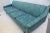 Mid Century Modern Floral Turquoise Large Sofa For Sale - Image 9 of 10