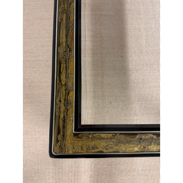 Metal Bernhard Rohne Acid Etched Brass Coffee Table for Mastercraft For Sale - Image 7 of 12