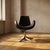 Alipes Black Swivel Salon Chair with Chrome Star Base by Giorgetto Giugiaro for Gamma & Bross, Italy, 1940s For Sale - Image 10 of 10