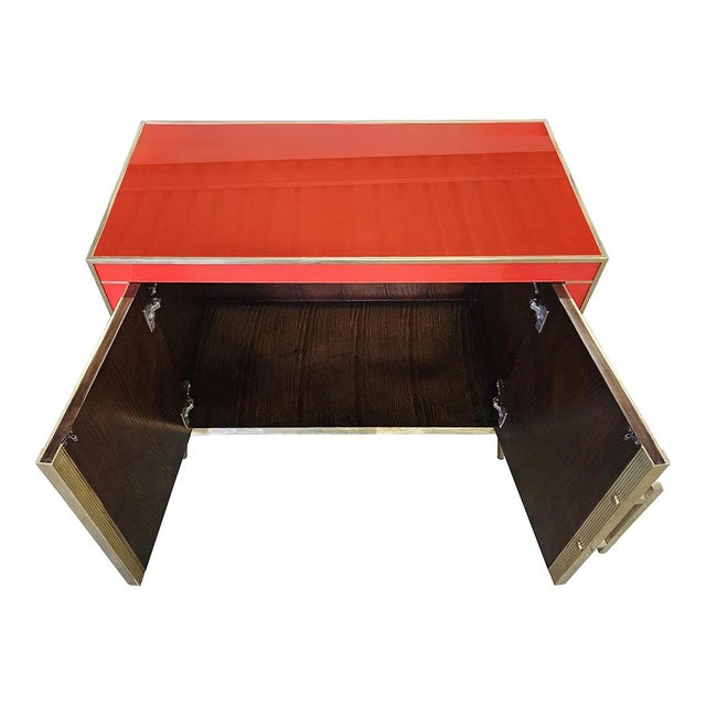 Red Glass Sideboard, 1980s For Sale - Image 9 of 10