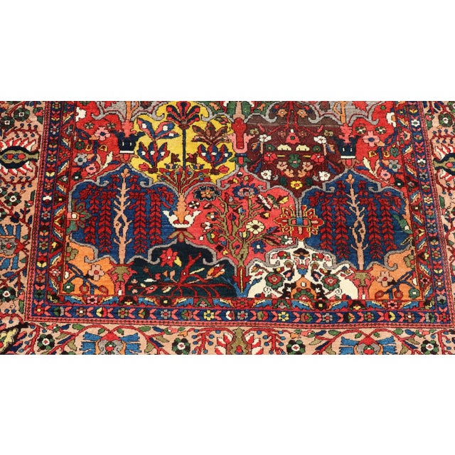 Antique Persian Bakhtiari Rug With Colorful Garden Design 7' X 11'6 For Sale - Image 10 of 12