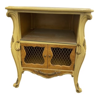 1930s Romweber Rocco Louis XV Burl Wood Nightstands For Sale