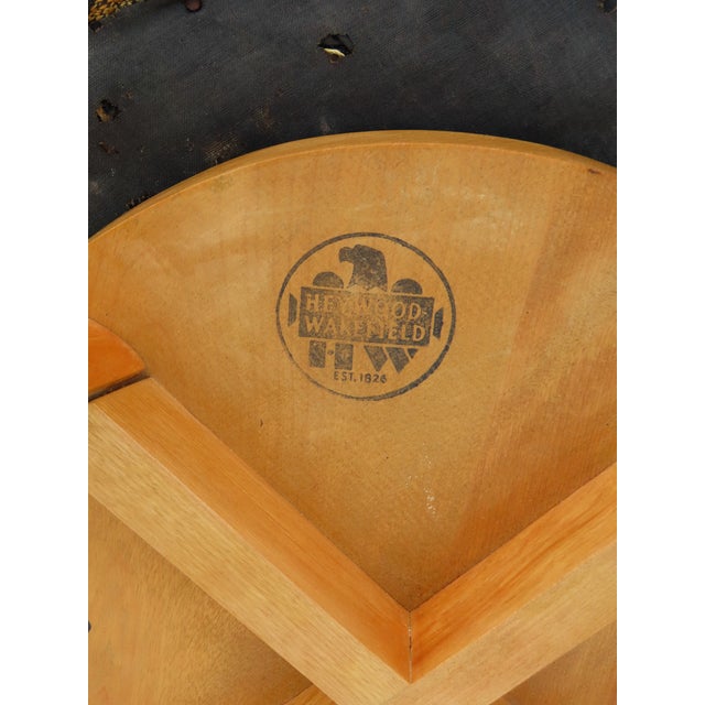 Heywood Wakefield Solid Maple Vanity Makeup Table and Swivel Stool 6615 For Sale In Miami - Image 6 of 18