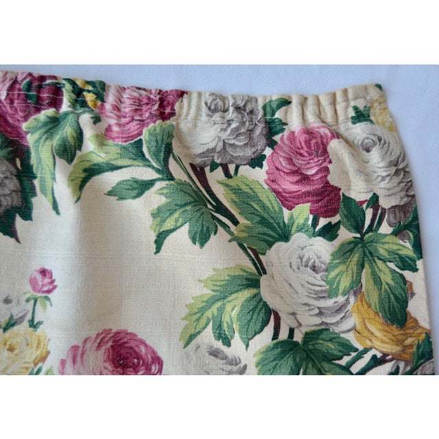 1950s 1950 Floral Cotton Curtain Panel "Saison Happily Married Fabrics" For Sale - Image 5 of 13