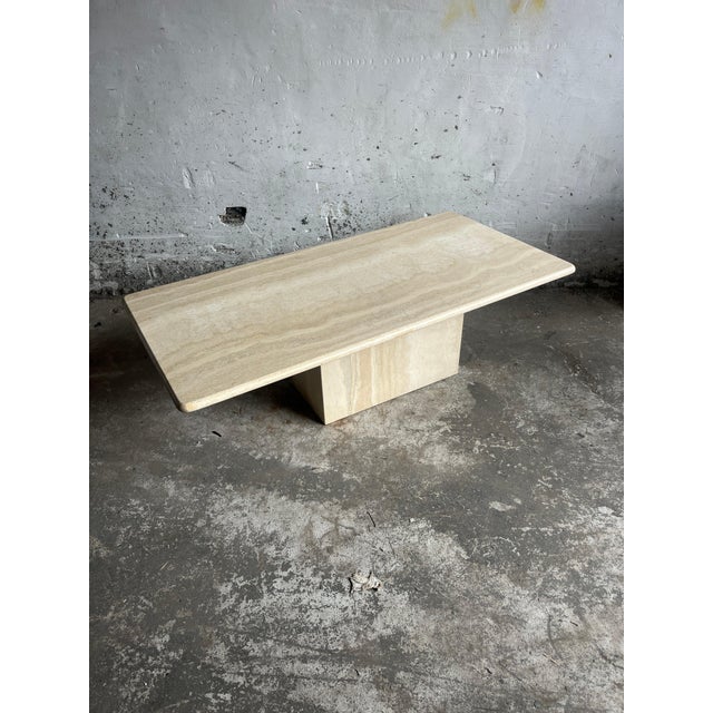 Italian Travertine Coffee Table, 1970s For Sale - Image 9 of 10