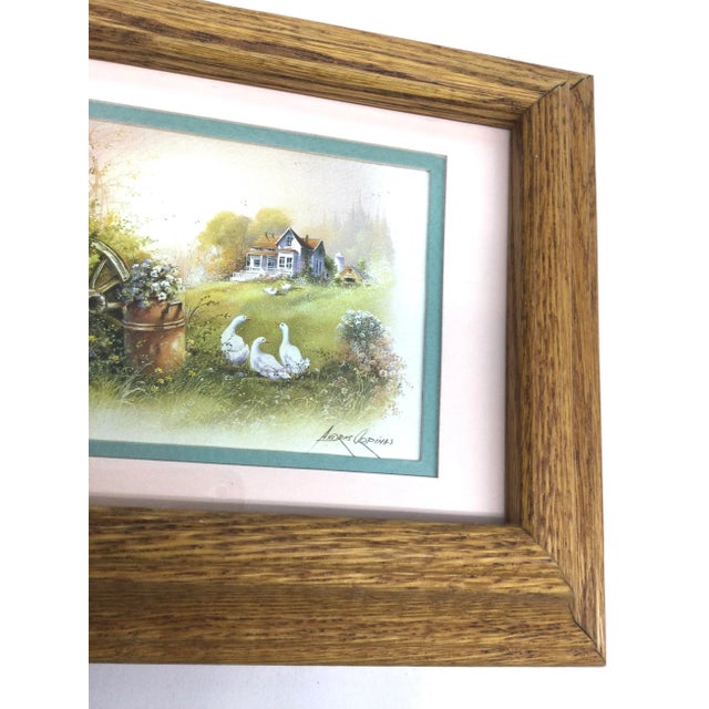 Andre Orpinas Print Heavily Framed With Oak and Glass For Sale - Image 4 of 10