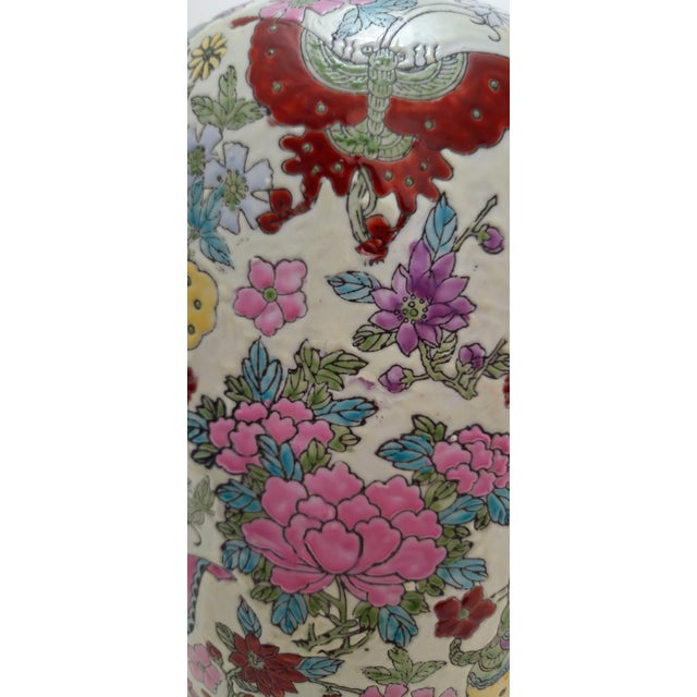 Mid Century Chinese Mille Fleurs Porcelain Vase For Sale - Image 13 of 16