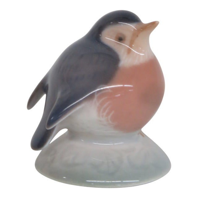 Royal Copenhagen Denmark Porcelain Robin Bird No 2238 Miniature Figurine 4512b For Sale