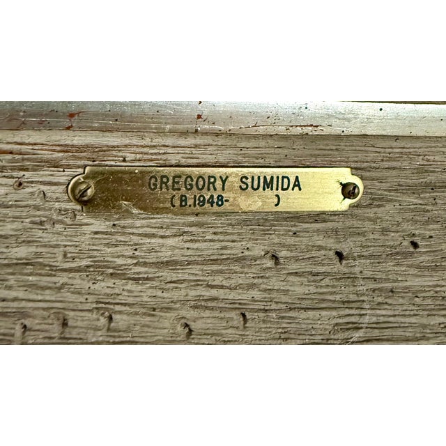 Realism Gregory Sumida, Original Oil Painting Pickup Crossing Gregory Sumida California Artist Americana, 1976 For Sale - Image 3 of 13