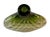 Art Glass Narrow Oval Ombre Green Diamond Pattern Vase For Sale In New York - Image 6 of 12