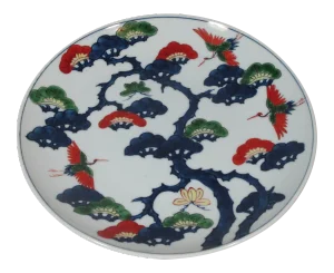Vintage Japanese Hand-Painted Plate