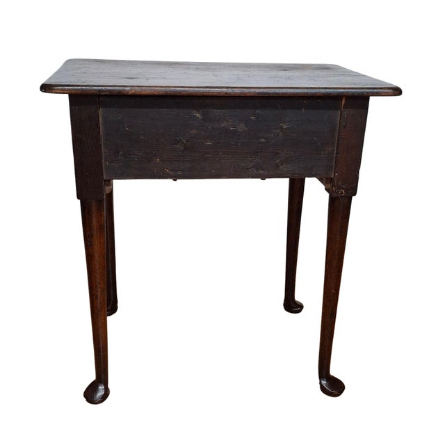 Brown 18th Century Queen Anne Oak Lowboy For Sale - Image 8 of 8
