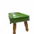 Mid Century Green Faux Leather Footstool For Sale - Image 4 of 8