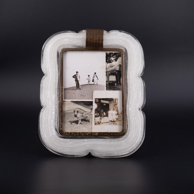 Murano Glass Photo Frame by Archimede Seguso for Seguso Vetri D'arte, 1940s For Sale - Image 11 of 18