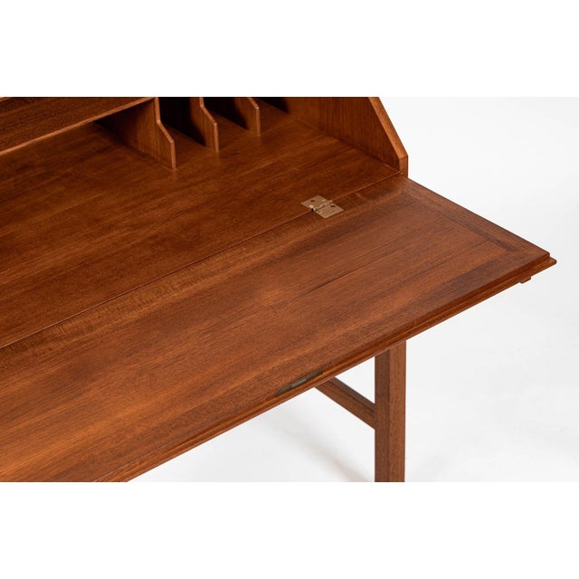 Danish Mid-Century Modern Teak Dropdown Secretary Desk, 1960s For Sale - Image 14 of 18