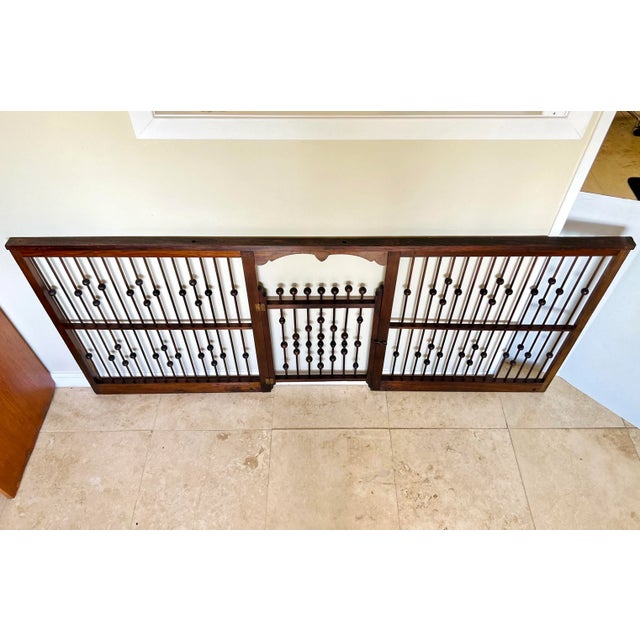 Late 19th Century Victorian Stick and Ball Partition Panel With Gate, Late 19th Century For Sale - Image 5 of 12
