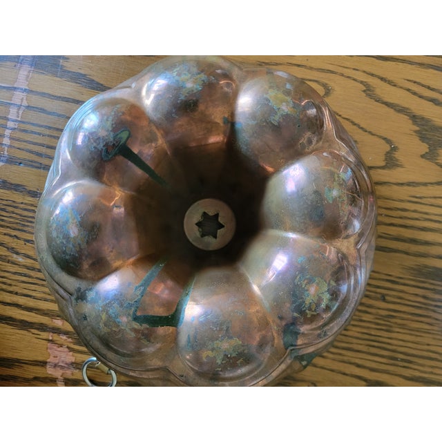 Copper Vintage, Wagner (Christian Wagner) Cooper Bundt Cake Mold For Sale - Image 8 of 10