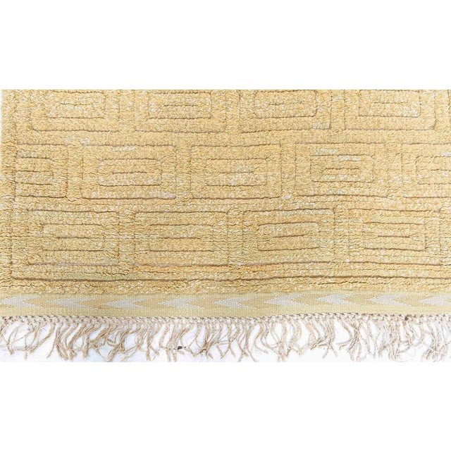 Doris Leslie Blau Vintage Yellow Swedish Half Pile by Elsa Gullberg For Sale - Image 4 of 7