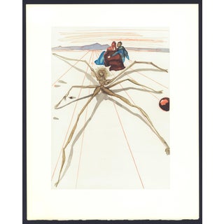 1963 Dalí Divine Comedy Engraving Purgatoire Chant 12 "Arachné" (Arachne) For Sale