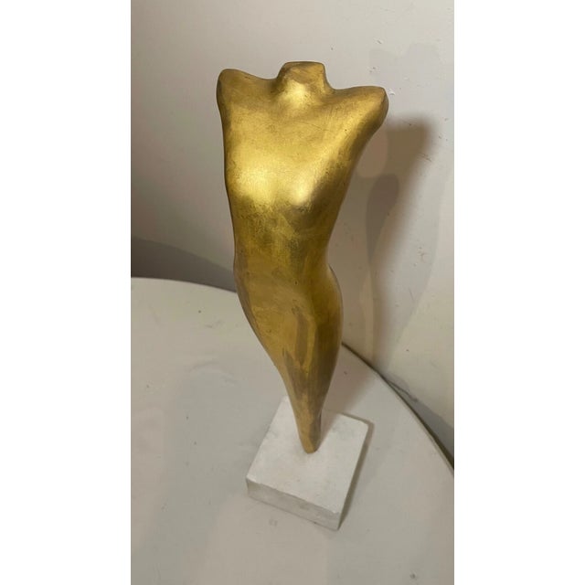 2000 Kevin Kelly Gold Leaf Bronze Modern Nude Female Figure Statue Sculpture Art For Sale - Image 10 of 12