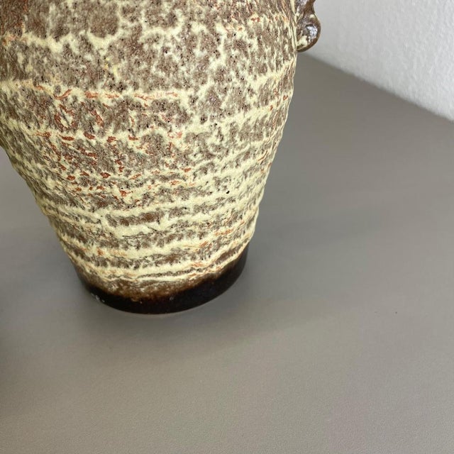 Pottery Fat Lava Vases attributed to Scheurich, Germany, 1970s, Set of 2 For Sale - Image 12 of 18