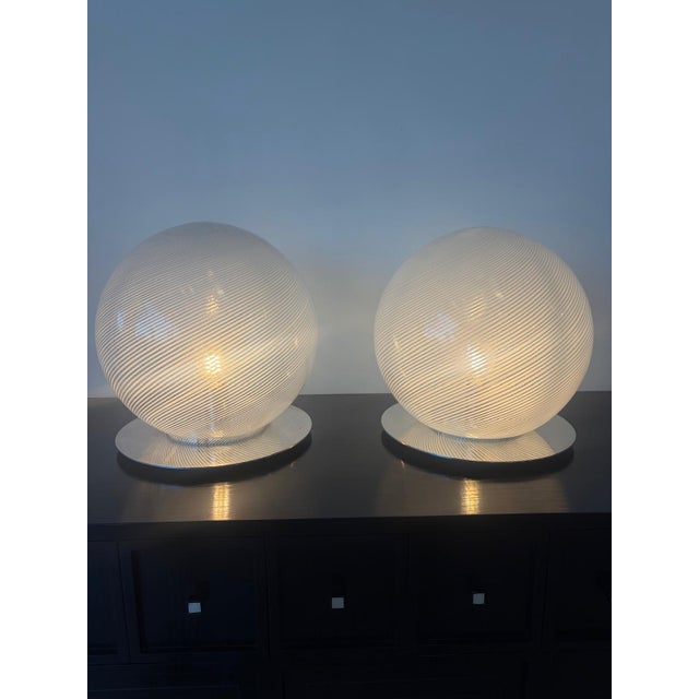 Table Lamps by L. Diaz De Santillan for Venini, 1970s, Set of 2 For Sale - Image 10 of 15