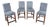 4 American Signature Modern Grey Counter Height Bar Stools Mahogany Finish For Sale