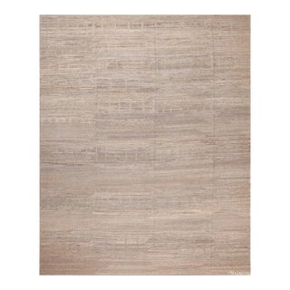 Nazmiyal Collection Taupe Contemporary Moroccan Area Rug For Sale