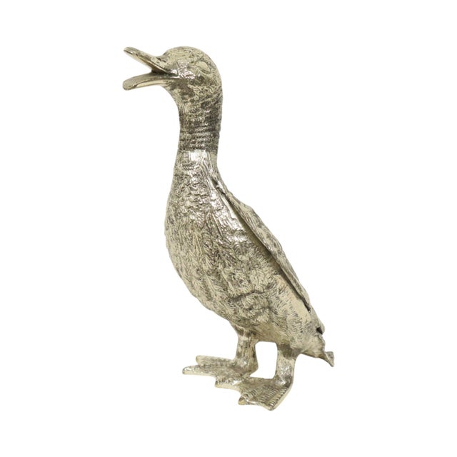 Silver-Colored Duck Sculpture in the style of Mauro Manetti, 1970s For Sale - Image 9 of 11
