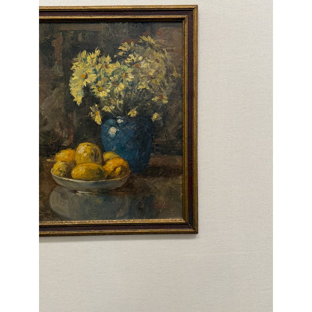 Oil on Canvas 'Flowers With Lemons' For Sale In Nashville - Image 6 of 7