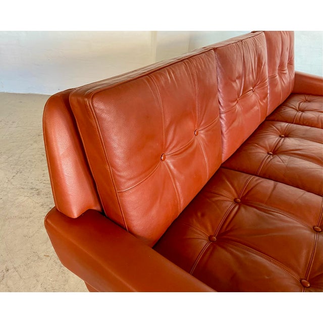 Danish 3-Seater Sofa in Cognac Leather and Chrome by Svend Skipper, 1960s For Sale - Image 13 of 18