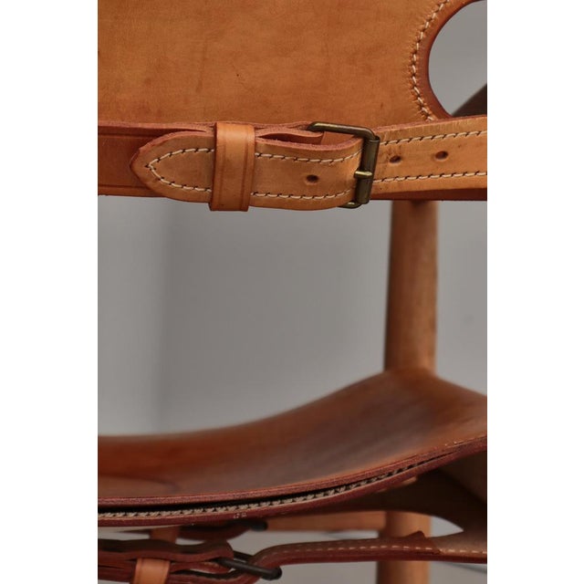 Model BM3238 Spanish Armchairs in Oak and Leather by Børge Mogensen for Fredericia, 1970s, Set of 2 For Sale - Image 6 of 18