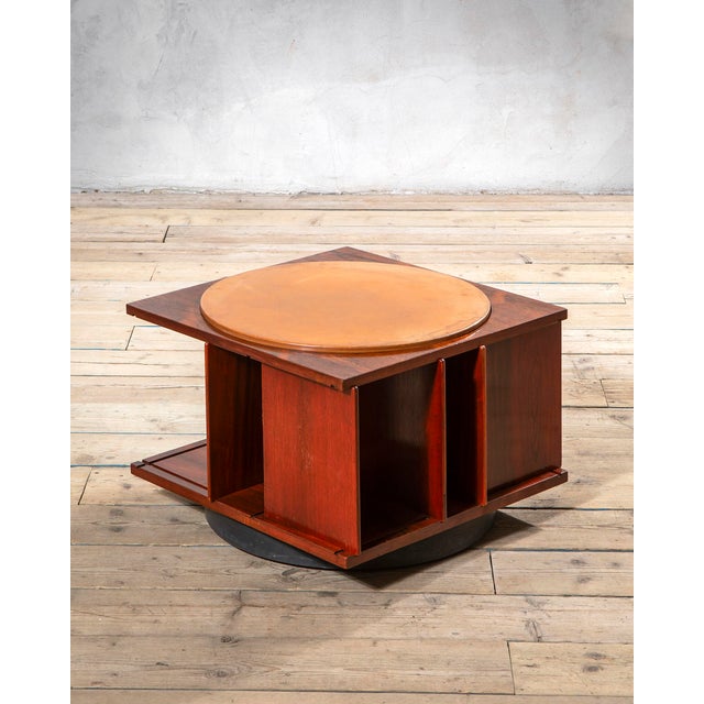 Wood Revolving Table Model 831 by Gianfranco Frattini for Bernini, 1960s For Sale - Image 7 of 7