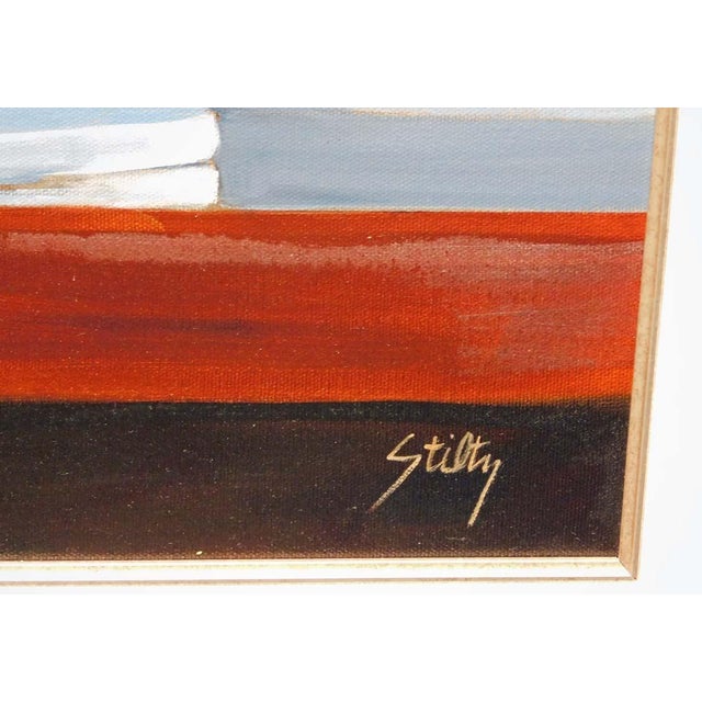 Beige Thomas Stiltz First Night Signed Original Oil Painting on Canvas Realism Art For Sale - Image 8 of 8