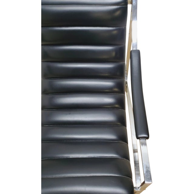 1970s Mid Century Italian Chrome Lounge Sling Chair Tuck Roll Living Room Arm Vintage For Sale - Image 14 of 18