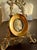 Wood Italian Miniature Oval Gilded Wooden Framed Antique Signed Painting Portrait of Marie Antoinette or a Royal Lady For Sale - Image 7 of 15