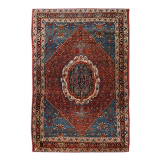 Antique Red Bidjar Rug 7'9 X 12'2 For Sale