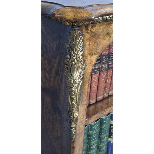 English Walnut Open Library Bookcase, 1850 For Sale - Image 6 of 18