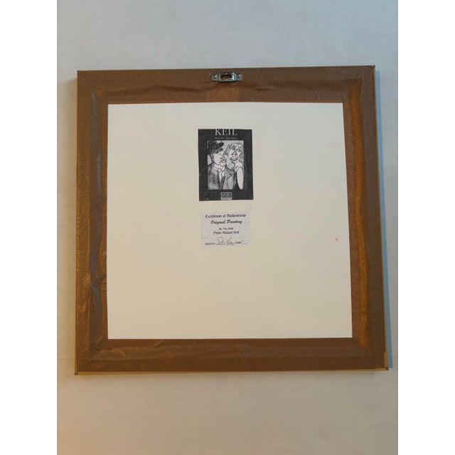 Peter Keil Peter Keil Abstract Nude Portrait Painting With Long Hair, Framed For Sale - Image 4 of 5