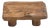 Small Stool in Wabi-Sabi Monoxylous Blond Teak, 1980s For Sale