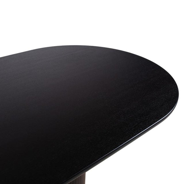 Modern Moon Wooden Dining Table in Black and Brown from Gubi For Sale - Image 3 of 12